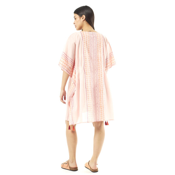 Verde Γυναικείo Καφτάνι 47-0079 Cotton Ινδίας Ρόζ
