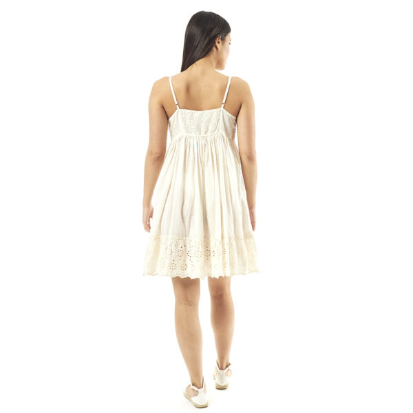 Verde Γυναικείο Φόρεμα 52-0043 95% Cotton 5% Νάιλον Ινδίας Εκρού