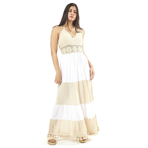 Verde Γυναικείο Φόρεμα 52-0056 60%Ρεγιόν 40%Cotton Ινδίας Πολύχρωμο