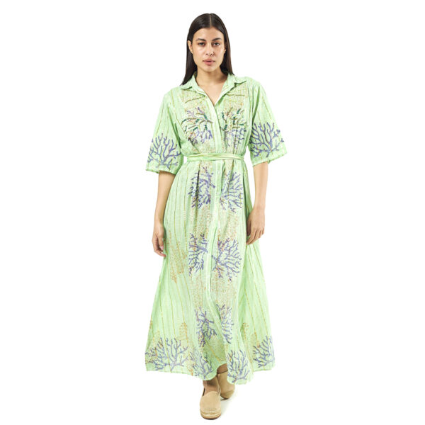 Verde Γυναικεία Πουκαμίσα 53-0023 Cotton Ινδίας Πράσινο