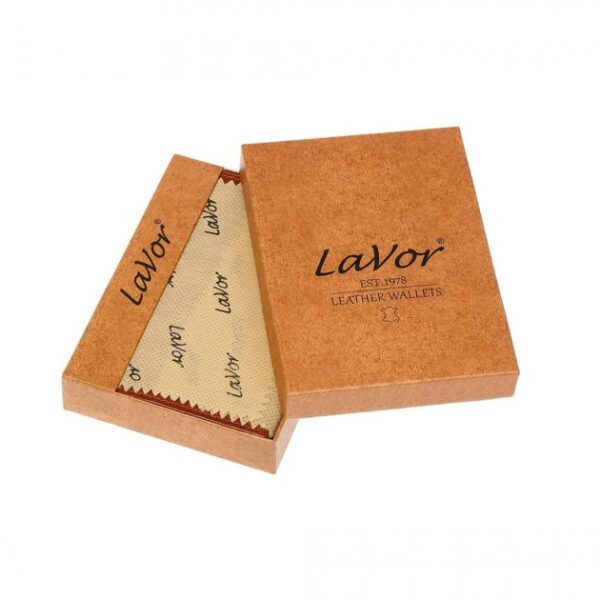 Δερμάτινη Καρτοθήκη Lavor με φερμουάρ 1-5952 μαύρη