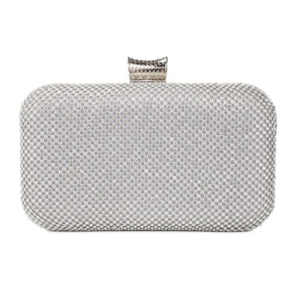 Τσάντα φάκελος clutch JH2229 - Ασημί