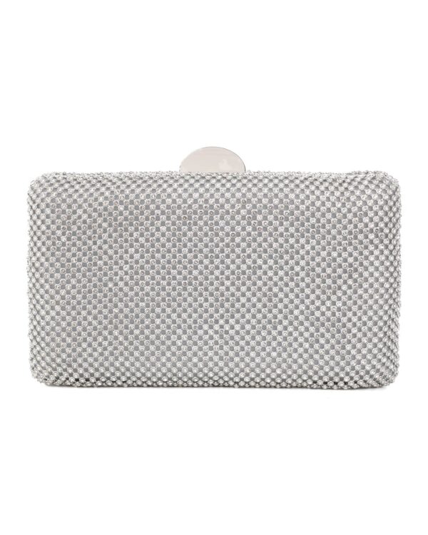 Τσάντα φάκελος clutch JH2231 - Ασημί