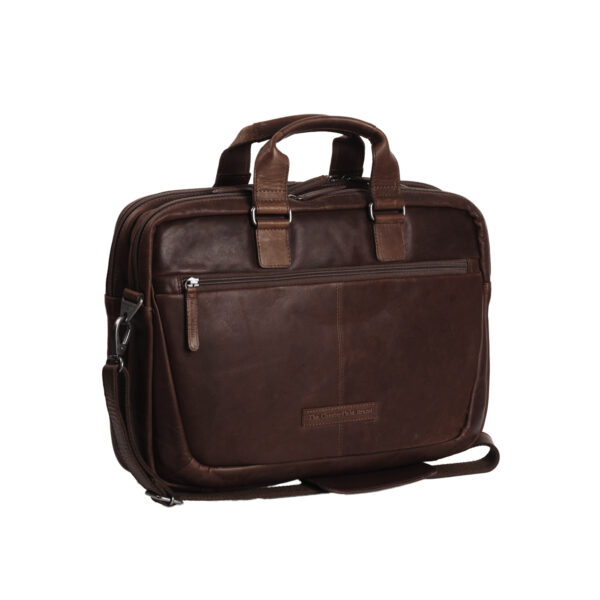 Chesterfield Leather Laptop Bag Seth Καφέ