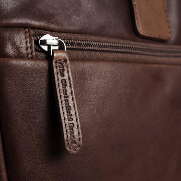 Chesterfield Leather Laptop Bag Seth Καφέ