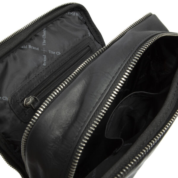 Chesterfield Leather Shoulder Bag Alva Black