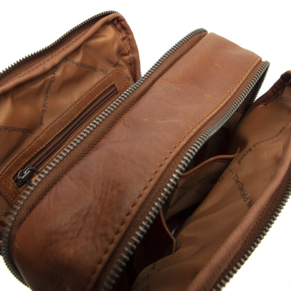 Chesterfield Leather Shoulder Bag Alva Ταμπά