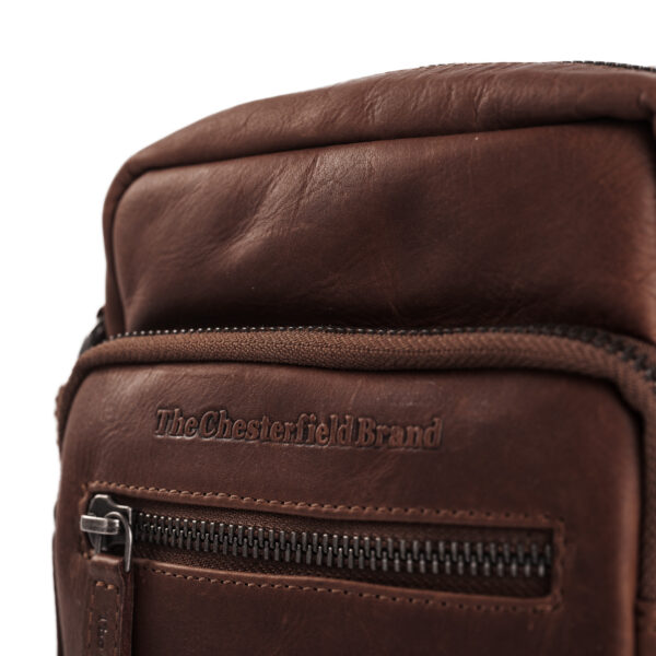 Chesterfield Leather Shoulder Bag Bremen Brown