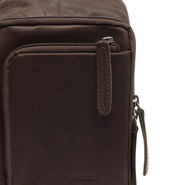 Chesterfield Leather Crossbody Bag Riga Brown
