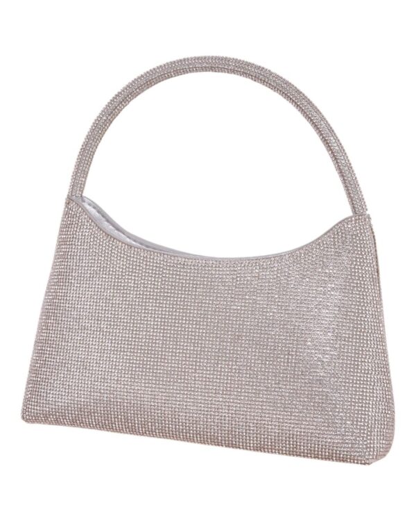 Τσάντα φάκελος clutch MD2407 - Ασημί