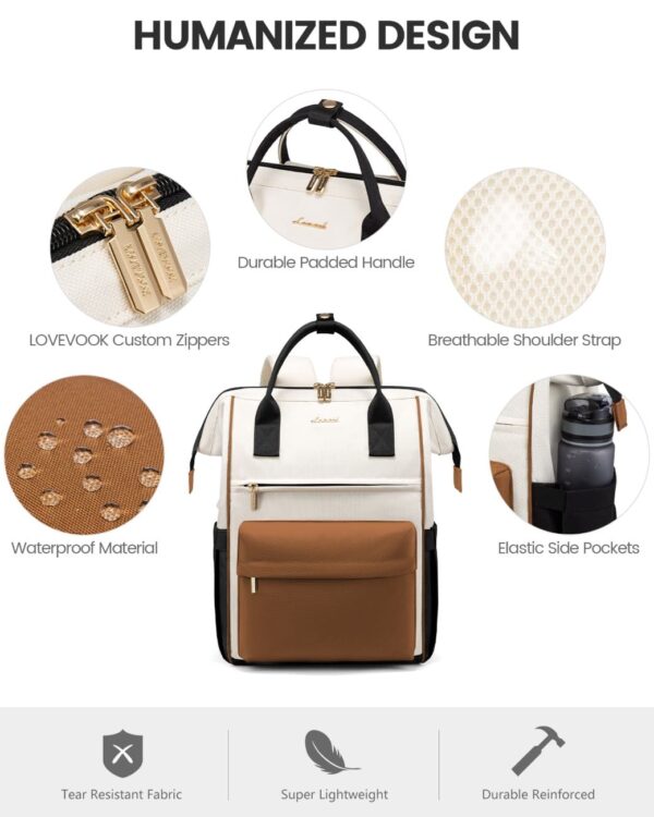 Γυναικείο Σακίδιο USB Lovevook 15,6'' MB2146 beige/brown/black