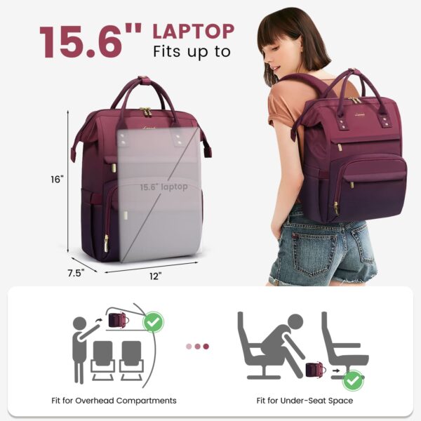 Γυναικείο Σακίδιο Φορητού Υπολογιστή Lovevook 15,6'' MB2197 wine/purple