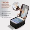 Σακίδιο Πλάτης Καμπίνας 40L με USB, Θήκες Οργάνωσης MB2213 black/beige/Brown