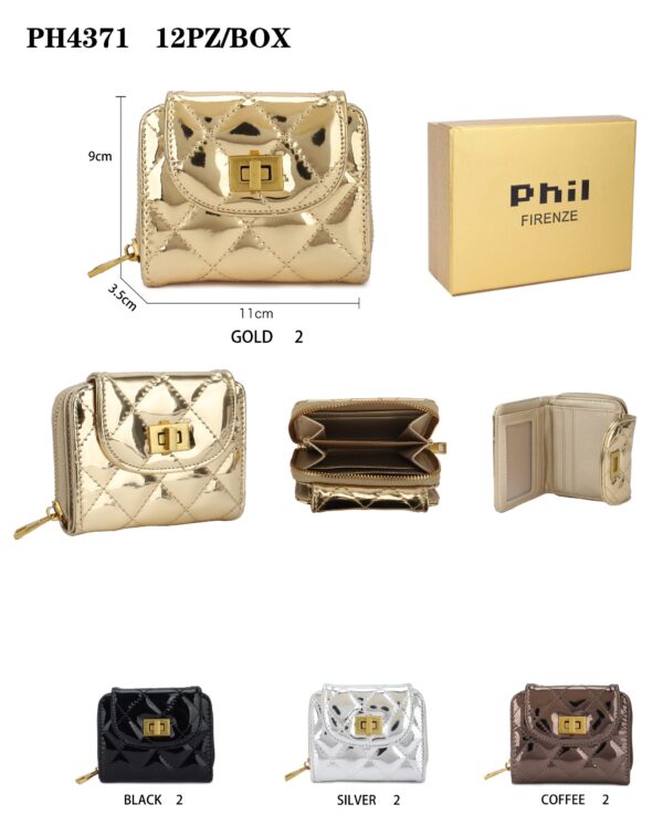 Γυναικείο Πορτοφόλι Χιαστί Phil F PH4371 Ασημί