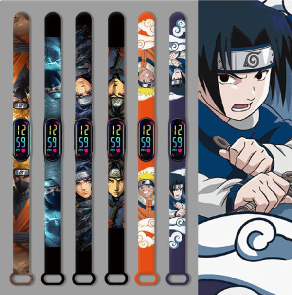 Παιδικό Αδιάβροχο Ρολόι Naruto με οθόνη Led AG-045 Μπλε