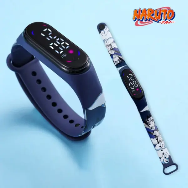 Παιδικό Αδιάβροχο Ρολόι Naruto με οθόνη Led AG-045 Μπλε