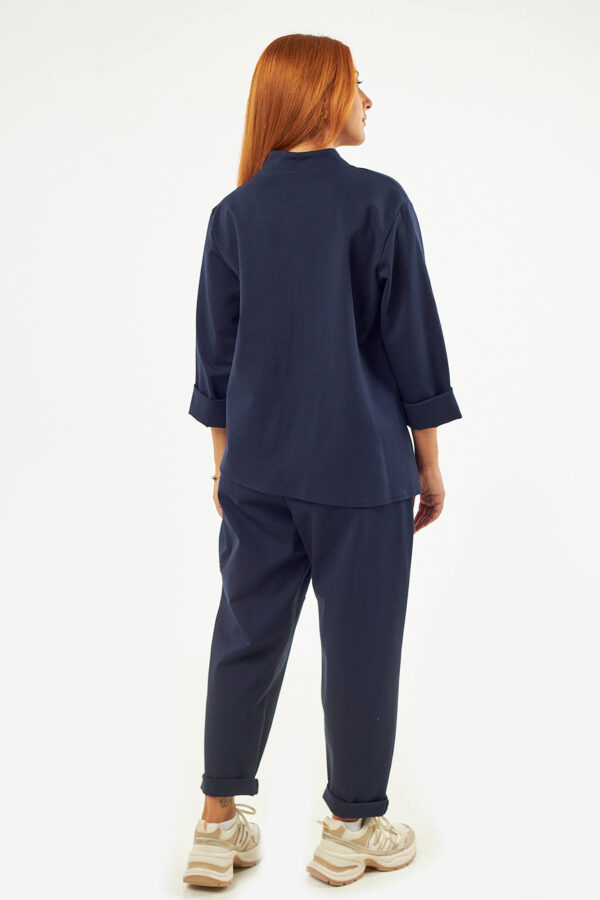 Sequoia Μοντέρνο Γυναικείο Oversize Σετ Γιλέκο με Παντελόνι 33-41426 Μπεζ