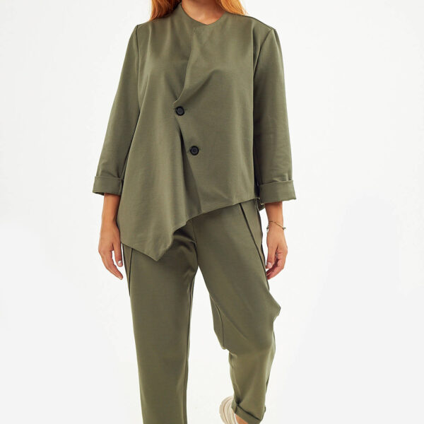 Sequoia Σύγχρονο Γυναικείο Oversize Σετ 33-9793 Χακί