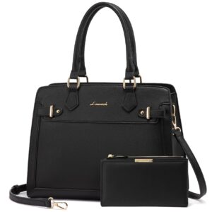 Γυναικείο σετ τσάντας χιαστί/χειρός Lovevook 16'' WB3230 black/beige