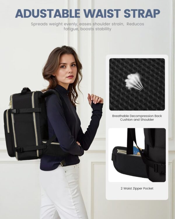 Σακίδιο ταξιδιού για γυναίκες 40L Carry on 17,3" WB2029 black