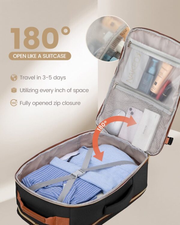 Σακίδιο ταξιδιού για γυναίκες 40L Carry on 17,3" WB2029 black leopard