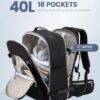 Σακίδιο ταξιδιού για γυναίκες 40L Carry on 17,3" WB2029 black