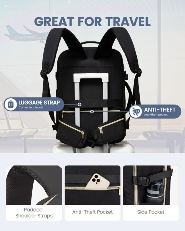 Σακίδιο ταξιδιού για γυναίκες 40L Carry on 17,3" WB2029 black