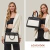 Γυναικείο σετ τσάντας χιαστί/χειρός Lovevook 16'' WB2166 black/beige
