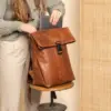 Chesterfield Leather Backpack Savona Cognac