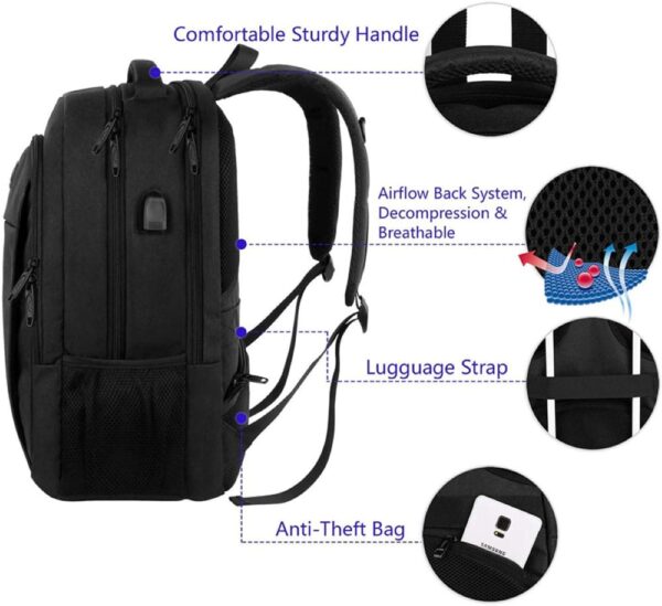 Σακίδιο πλάτης 28L Laptop 15,6” Matein 1007 μαύρο