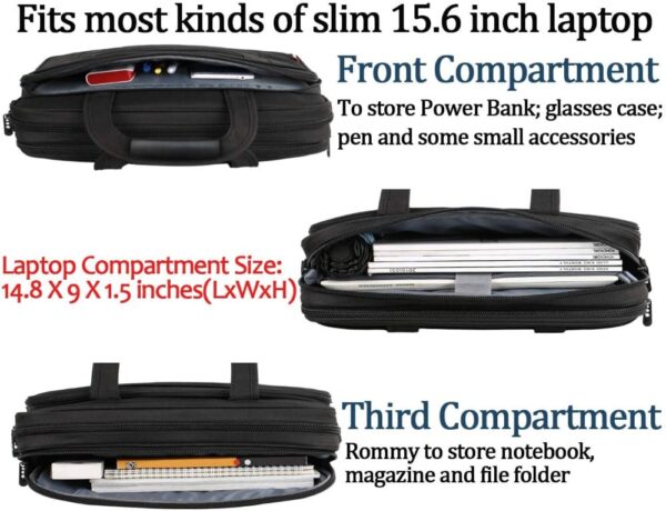 Υφασμάτινος Χαρτοφύλακας Matein 15,6' laptop 12L 1106 μαύρο