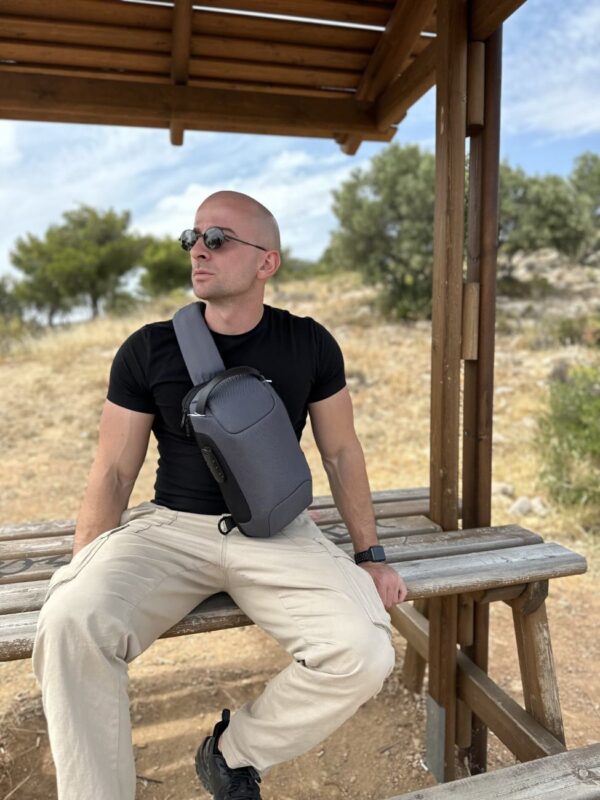 Τσαντάκι ώμου χιαστί crossbody Bange 22085 γκρί
