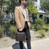 Δερμάτινος μικρός χαρτοφύλακας/Τσαντάκι Ώμου Cardinal 6015 καφέ