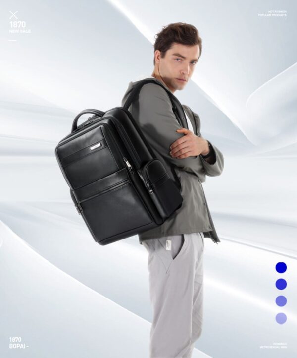 Δερμάτινο Σακίδιο πλάτης Αντικλεπτικό 30L Laptop 17,3” Bopai 61-121961 μαύρο