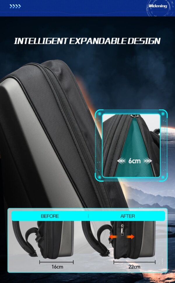 Σακίδιο πλάτης Αντικλεπτικό 21L Laptop 15,6 Bopai 61-122579 μαύρο