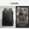 Δερμάτινο Σακίδιο πλάτης Αντικλεπτικό 24L Laptop 15,6” Bopai 61-70111 μαύρο