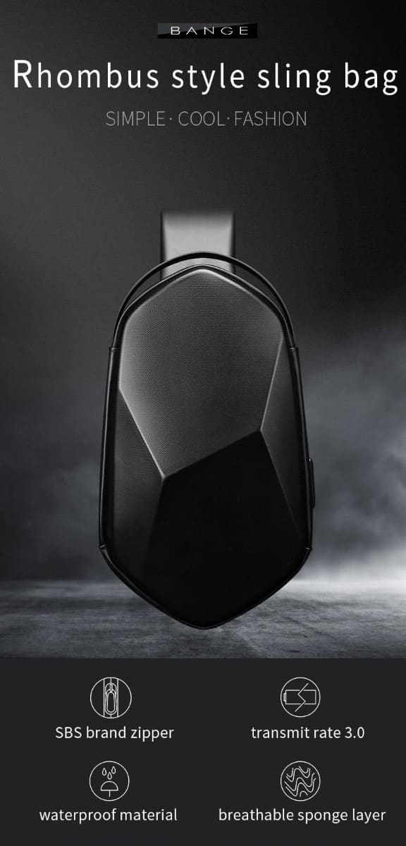Τσαντάκι ώμου χιαστί crossbody Bange 7213 μαύρο