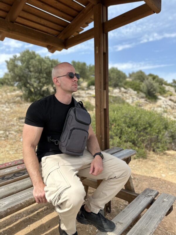 Τσαντάκι ώμου χιαστί crossbody Bange 7565 γκρί