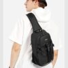 Τσαντάκι ώμου χιαστί crossbody Bange 77120 μαύρο