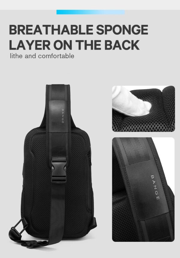 Τσαντάκι ώμου χιαστί crossbody Bange 77120 μαύρο