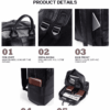 Δερμάτινο σακίδιο πλάτης Cardinal 20 L 8110 black