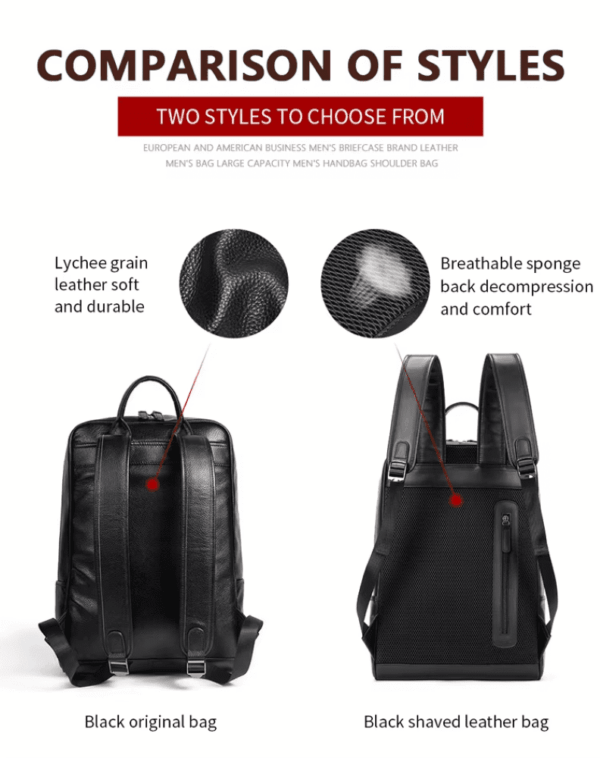 Δερμάτινο σακίδιο πλάτης Cardinal 20 L 8110 black