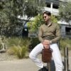 Δερμάτινο τσαντάκι ώμου 8558 σκούρο καφέ