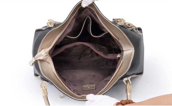 Δερμάτινη Γυναικεία Τσάντα Shopper 'Ωμου Foxer 926097F μαύρο