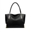Δερμάτινη Γυναικεία Τσάντα Shopper 'Ωμου Foxer 938032F μαύρο
