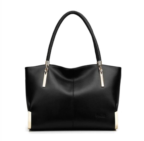 Δερμάτινη Γυναικεία Τσάντα Shopper 'Ωμου Foxer 938032F μαύρο