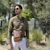 Δερμάτινο τσαντάκι ώμου Bull Captain  DJB 016 καφέ
