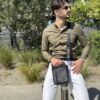 Δερμάτινο τσαντάκι ώμου Bull Captain  DJB 222 μαύρο