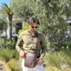 Δερμάτινο τσαντάκι ώμου Bull Captain  DJB 228 καφέ