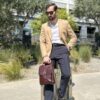 Δερμάτινο τσαντάκι ώμου Bull Captain  DJB 302 καφέ